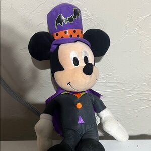 Disney Halloween Mickey Mouse Plush - Black, Purple, Orange